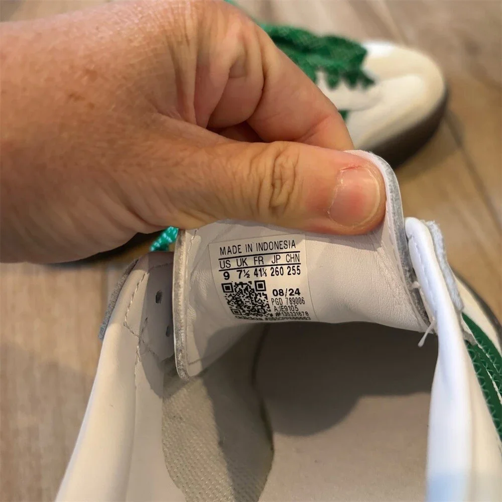 adidas Originals Sambae Samba Womens Low Top Sneakers White Green Gum US 9